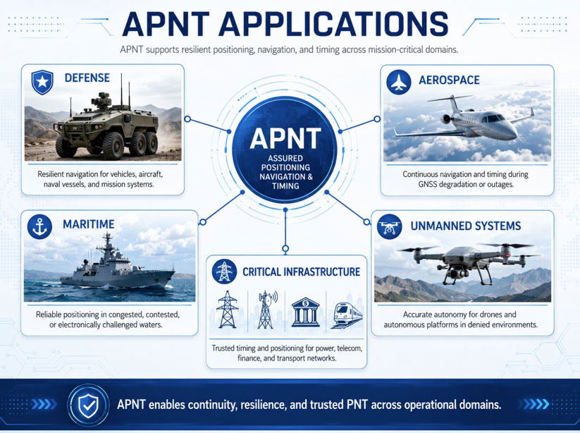 Autonomous platform navigating through a GPS-denied environment using APNT, inertial navigation and alternative positioning sensors.